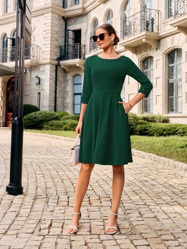 GRACE KARIN Work Dresses for Women Fit and Flare Midi Dress