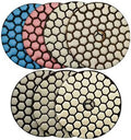 SHDIATOOL 3 Inch Dry Diamond Polishing Pads Set of 7 Pieces for Granite Marble Quartz