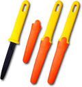 CANARY Cardboard Cutter with Sheath - 7.5" Box Opener Utility Knife with Non-Stick Coated Blade for Breaking Down Boxes & Opening Packages - Made in Japan, Yellow (3-Pack)