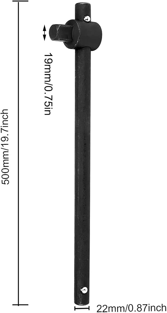 LiebeWH Sliding T-Handle Socket Wrench Breaker Bar Heavy Duty Chrome Molybdenum Steel Ratcheting Breaker Handle(3/4 inch sliding bar)