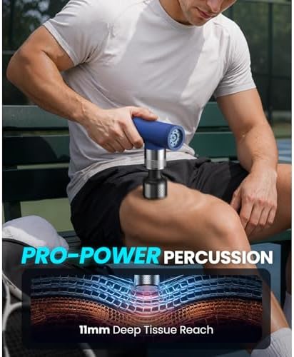 BOB AND BRAD A7 Pro Massage Gun with Heat and Cold for Deep Tissue Massage