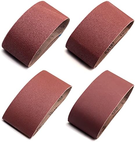 4 x 21-Inch Sanding Belts for Belt Sander 4x21, 40 80 120 240 Grit, 24 PCS