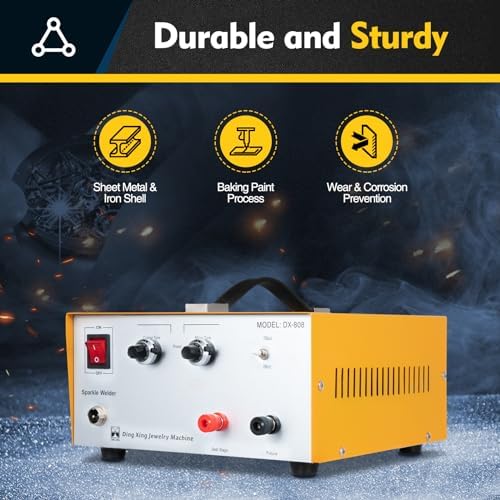 Jewelry Spot Welder Kit, 80A Portable Permanent Jewelry Welder Machine with Pedal Switch, Electric Pulse Welder Permanent Jewelry for Rapid Welding of Gold, K-Gold, Silver