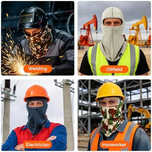 Fullsheild FR Balaclava Face Mask for Men Flame Resistant Hood Welding Cap