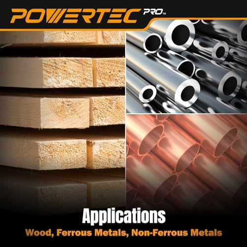 POWERTEC PRO 50PK, 5 Inch Sanding Discs Hook and Loop, 40 Grit, Ceramic Orbital Sander Sandpaper for 5 & 8 Hole Random Orbital Sanders - Automotive, Paint, Metal, Woodworking (45304C-50)