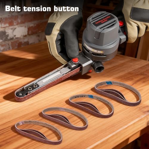 Brushless Cordless Detail Belt Sander Compatible with Milwaukee M18 (Battery Not Included), 2067 FT/Min High-Speed, 6-Speed Adjustable, 100° Pivoting Arm for Wood, Metal, Plastic