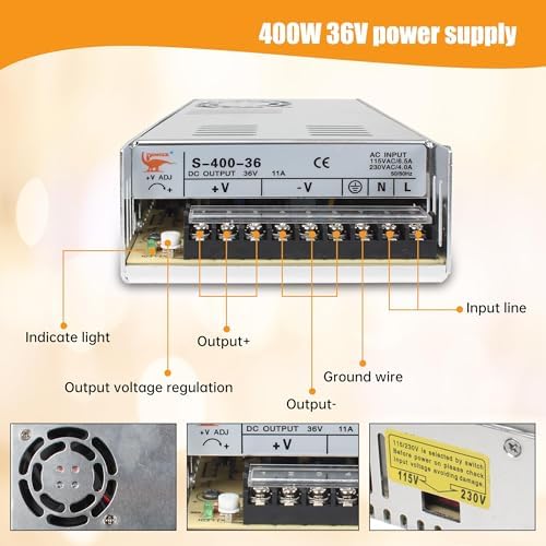 4 Axis Nema23 Stepper Motor Driver USB Mach3 CNC Router Controller Kit 36V