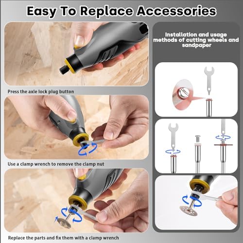 Enventor Rotary Tool with 204-Piece Accessory Kit, 130 W, Corded