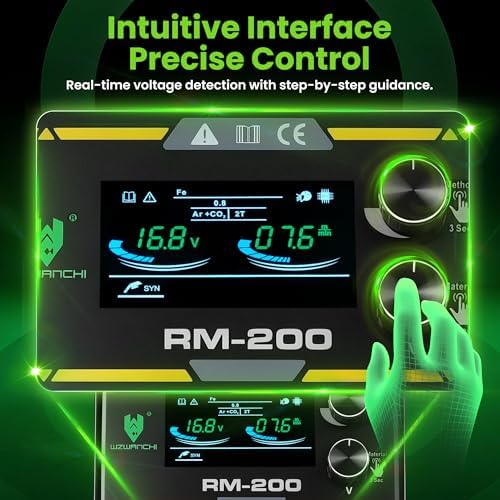 200A Aluminum MIG Welder 110V/220V, Flux MIG/MIG/Single Pulse MIG/Stick/Lift TIG 5 In 1 MIG Welding Machine With LED Display, Heavy Duty Flux Cored MIG Welder For Indoor Outdoor