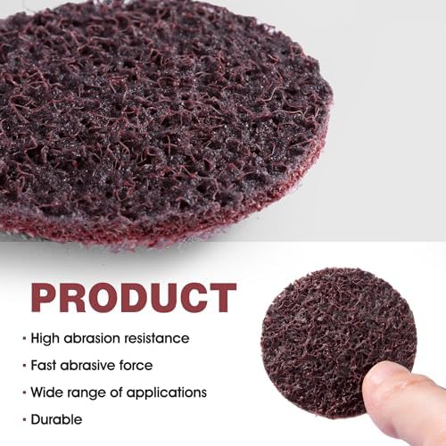 25 PCS Sanding Discs 2 Inch Quick Change Disc with 1/4" Shank Holder Snap-On Grinding Disc for Die Grinder Sanding Disc Medium Surface Conditioning Discs for Burr Finish Rust Paint Removal