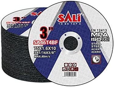 SALI 25 Pack Cut Off Wheels 3 Inch General Purpose Metal Cutting Wheel for 3 in Angle Grinders and Die Grinders- Cutting Disc Aggressive Cutting 3" x 1/16" x 3/8" Operating Up to 20380 RPM and 80 M/S