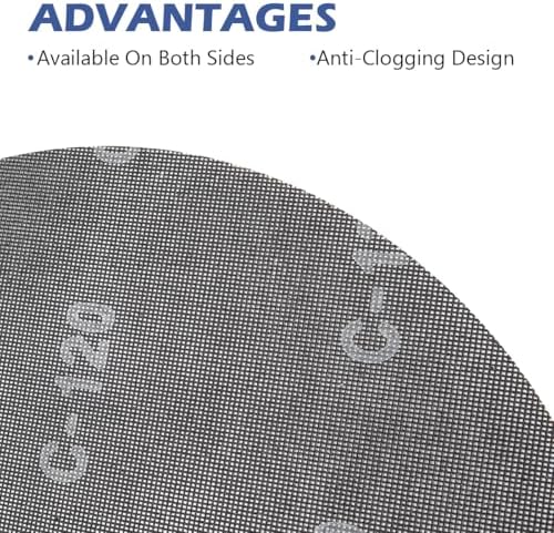 HUAALIUCHE 17" Sanding Screen Discs - Mesh Floor Sanding Screen - Black Silicon Carbide - for Wood Floors (30 Pack, 120 Grit)