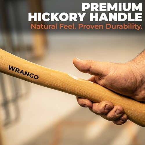 14oz Titanium Framing Hammer - Lightens Your Toolbelt - 45% Lighter Than Steel - 17" Hickory Handle for Framing & Carpentry - Lifetime Warranty - 5% Donated To Help Farmers