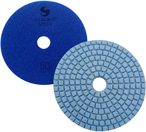 PPW102D Diamond Polishing Pads 4 Inch Grit 50 - For Concrete Marble Terrazzo Floor Granite Stone Counter Edge Wet Polishing