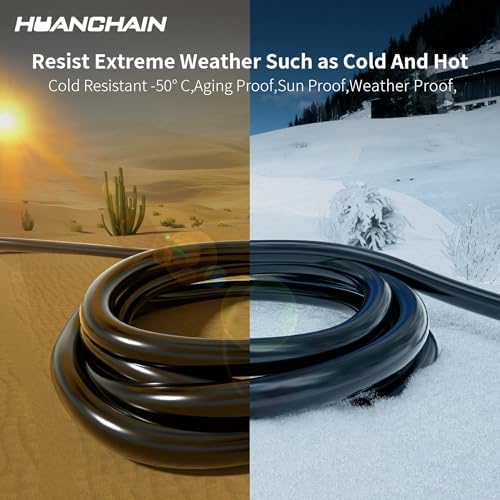 HUANCHAIN Indoor Black Extension Cord 4 FT Waterproof 16/3 Gauge