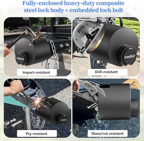 Trailer Hitch Locks for 2-5/16", 2", 1-7/8" Most Couplers
