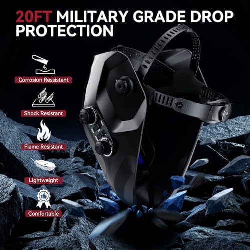 ARCCAPTAIN Auto Darkening Welding Helmet, 3.94"X3.66" Large Viewing Screen