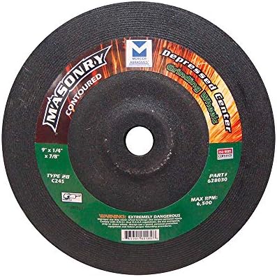 Mercer Industries 628030 - 9" x 1/4" x 7/8" Type 28 Grinding Wheels for Masonry (15 pack)