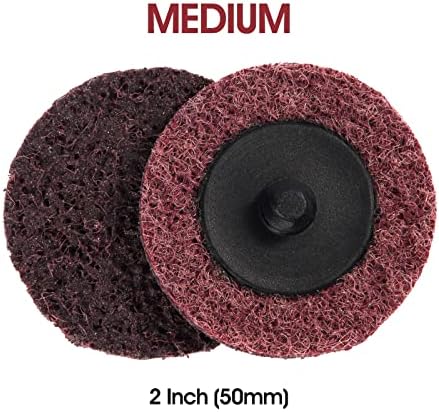 S SATC 25PCS Sanding Discs 2 Inch Quick Change Disc Surface Conditioning Discs for Die Grinder Surface Strip Grind Polish Burr Finish Rust Paint Removal (Medium)