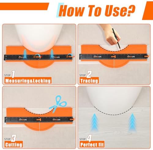 TOOLIFE 20 Inch Contour Gauge Profile Tool with Unlimited Connection