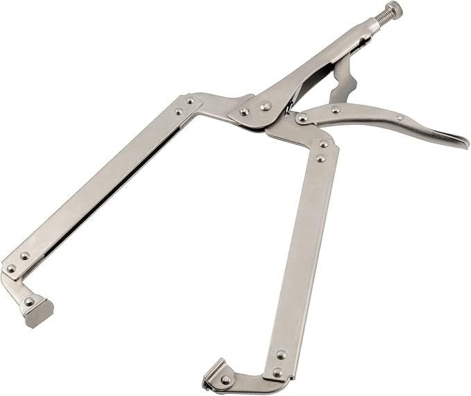 2PCS 18 Inches C-clamp Locking Pliers with Swivel Pads, Locking Clamp Pliers, Welding Clamps for Wood Working and Welding