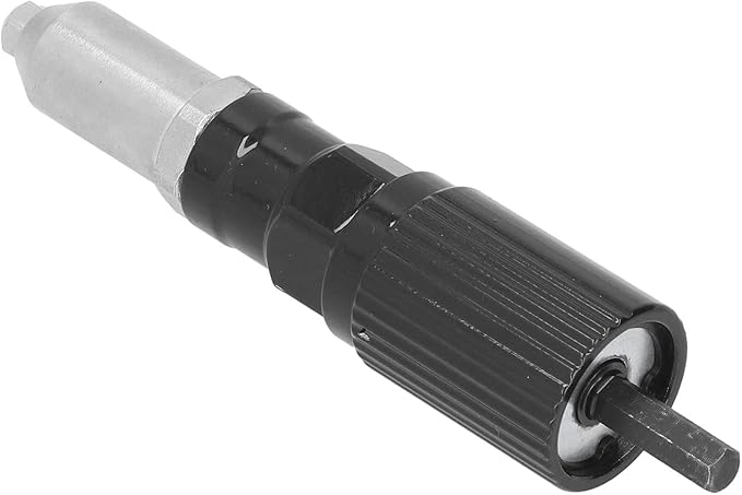 Electric Rivet Nut Gun Drill Adapter, Electric Rivet Gun Adapter Black Hex Shank Cordless Riveting Drills Adaptors for Door