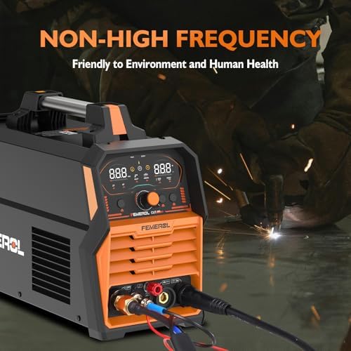 FEMEROL 2 in 1 Plasma Cutter & Stick Welder, Non-High Frequency 60A Plasma Cutting Machine 200A MMA Welder, Large Digital Display Non-Touch Pilot Arc, 110V/220V Dual Voltage Welder Combo