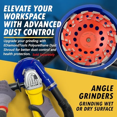 7" Diamond Grind Wheel 14 S Seg Concrete & Coating 5/8"-11 Threaded Arbor