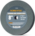 POWERTEC Bench Grinder Wheel, 8 Inch Grinding Wheel 100 Grit, Aluminum Oxide, 8 Bench Grinder Wheels for Pedestal & Benches, 1" Thick 5/8" Arbor, Sharpening Shaping Drill Bits, Knife, Stone - 15522V