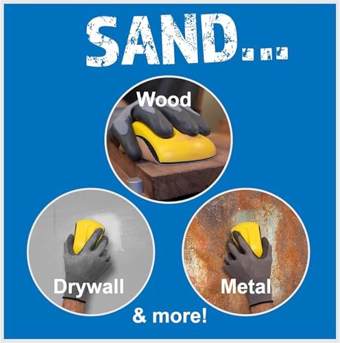 5" Sanding Mouse & Detail Sanding Kit with Sand Paper Assortment Pack