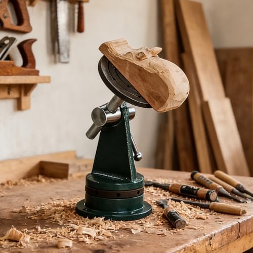 Carving Vise with 5" Faceplate, Mount your Carving Vice project with Confidence, for Woodworking Carving Tools.