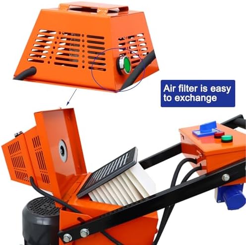 INTBUYING Concrete Floor Grinder Machine with Dust Collector Concrete Cement Ground Grinder Built in Blower Epoxy Floor Grinding Machine Hand-push Terrazzo Marble int Removal Foldable Design 220v