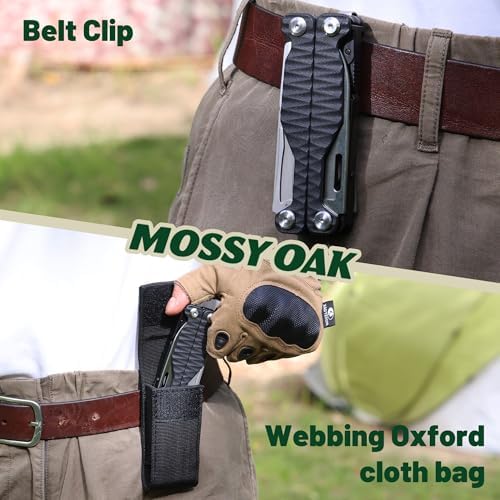 MOSSY OAK 17-in-1 Multitool Pliers, CNC-Machined Steel, G10 Handle