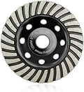 SHDIATOOL 5 Inch Turbo Row Diamond Grinding Cup Wheel for Concrete Granite Marble Masonry Brick Fits 7/8 Inch -5/8 Inch Arbor