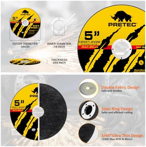27 Pack Cut Off Wheels 5 Inch, Metal Cutting Wheel for Angle Grinder