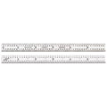 Starrett Full Flexible Steel Rule with Satin Chrome Finish, Quick Reading and Inch Graduation - 3R Graduation, 6" Length, 1/64" Thickness - C303R-6