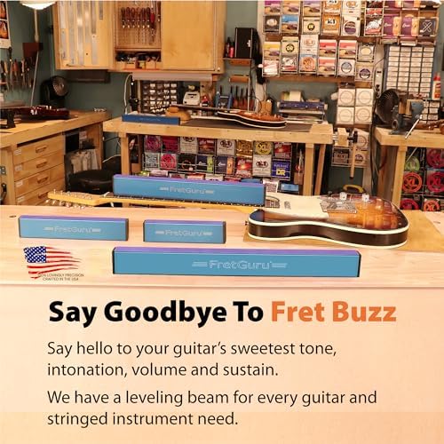 FretGuru Fret Leveler - 8" Ultra-Precision Guitar Tool