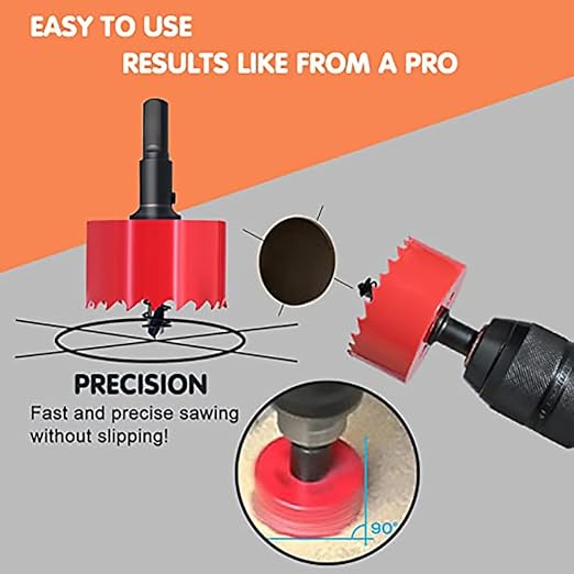 1-1/4 in. Bi-Metal Hole Saw Drill Bits - Versatile and Durable Hole Cutter for Wood, Plywood, Plaster Drywall, Ceiling, Plastic Pipe, PVC and Thin Metal - Includes Arbor & Pilot Bit (32mm)