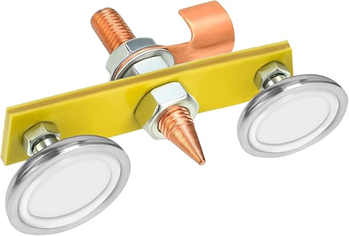 BAYTORY Upgrade Magnetic Welding Support Ground Clamp Tools, Twin Welding Magnet Head, Strong Magnetism Large Suction, Copper Tail Welder Stability Clamps