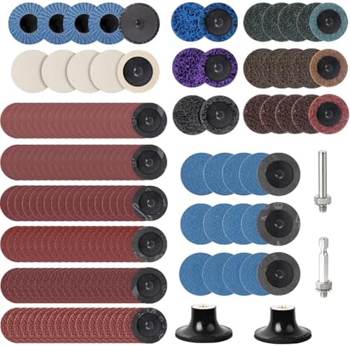 170PCS 2 Inch Die Grinder Sanding Disc Set with 1/4 Inch Shank