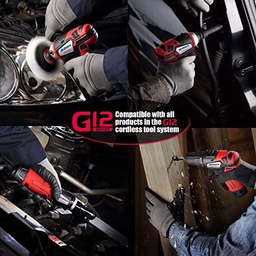 ACDelco ARI12105-K5 G12 Series 12V Cordless Li-ion 3/8” 2-Speed Drill Driver & ¼” Impact Driver Combo Tool Kit