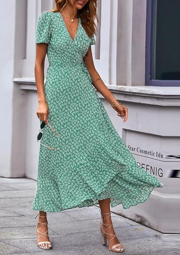 PRETTYGARDEN Women's Boho Floral Summer Maxi Dresses