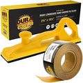 Dura-Gold Pro Series Rigid Longboard Hand Sanding File Block with Both Hook & Loop Backing and PSA Backing Adapter Pad & 150 Grit PSA Longboard Sandpaper 20 Yard Roll, 2-3/4" Wide