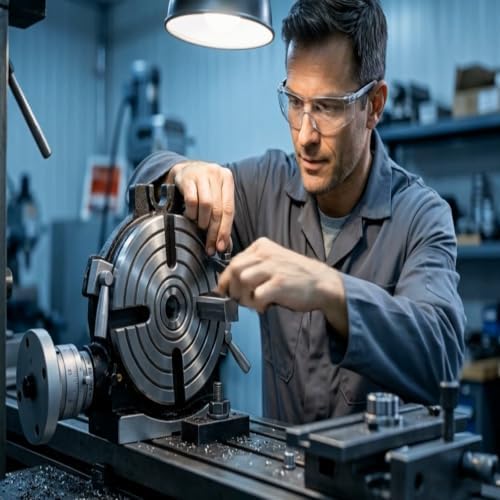 6inch Rotary Table Horizontal Vertical Milling Table, 4-Slot with Indexing Plate Set for Precision Milling Drilling (6 inch 4-Slot)