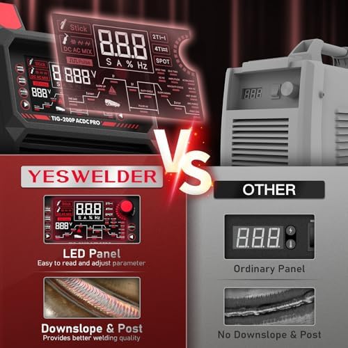 YESWELDER 200A AC/DC Aluminum Tig Welder TIG-200P ACDC TIG Welding Machine