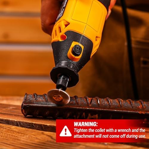 DEKOPRO Rotary Tool Kit, 1.5-Amp Corded Power Rotary Tools with 42" Flex Shaft, 6 Variable Speed, 8,000-35,000 RPM, 129 Pcs Accessories Kit for Cutting, Sanding, Grinding, Carving & DIY Projects
