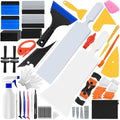 80PCS Window Tint Kit Vinyl Wrap Tool for Car Tinting Tools witn Storage Bag,Bulldozer Squeegee,Windshield Back Tint Scraper, Small Rubber Squeegee, Wrap Stick for Car Wrapping Film Installation