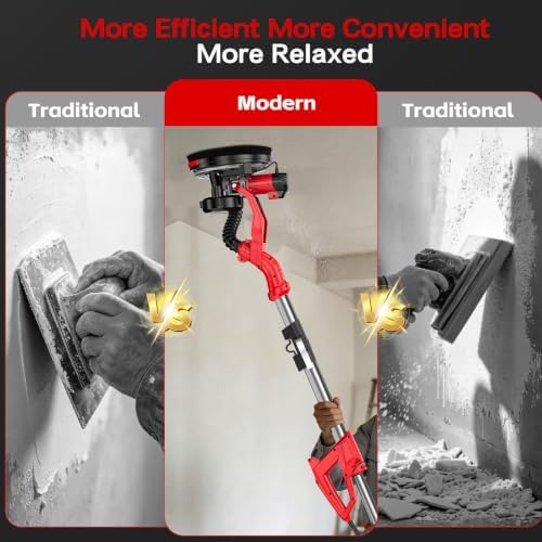 Electric Drywall Sander with Vacuum Dust Collector,Popcorn Ceiling Removal