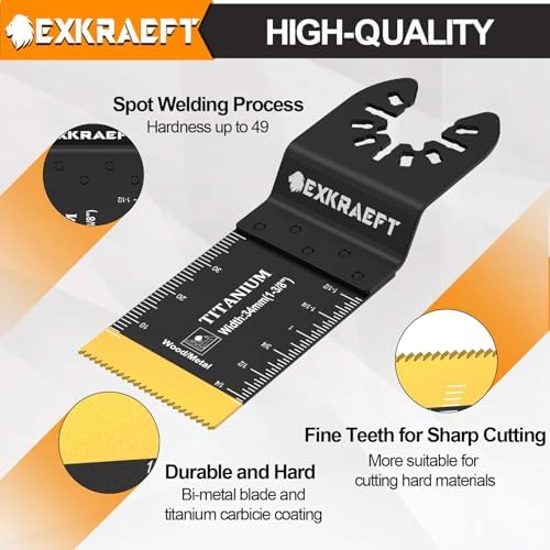 100 PCS Titanium Oscillating Saw Blades for Metal Nails, Wood and Plastic
