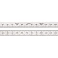 Starrett Full Flexible Steel Rule with Satin Chrome Finish, Quick Reading, and Millimeter Graduation - 30 Graduation, 150mm Length, 0.4mm Thickness - C330-150
